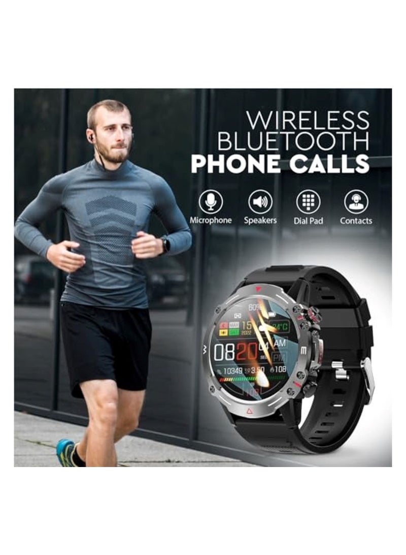 CAROSKI Smart watch 1.43-inch AMOLED Display - with Bluetooth Calling - Activity tracker - Waterproof Smartwatch for Men Compatible with Android & IOS Device - HK87 Smart Watch - Image 5