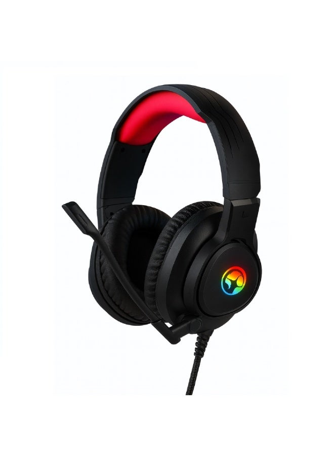 G8958 Wired Gaming Headset – Stereo with Surround Sound and RGB Lighting – Omnidirectional High-Fidelity Microphone – Black - Image 1