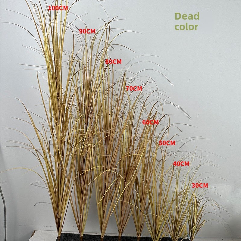 Generic Artificial Reed Onion Grass Home Yard Decor dry color 