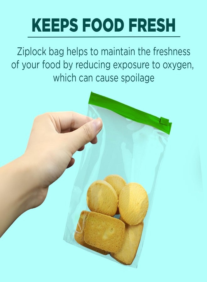 Ezee Plastic Reusable Multi-Purpose Slider Bag 9x10 Inch | Zip Lock & Vegetable Storage | Freeze Bag I Pack of 10 - Image 5