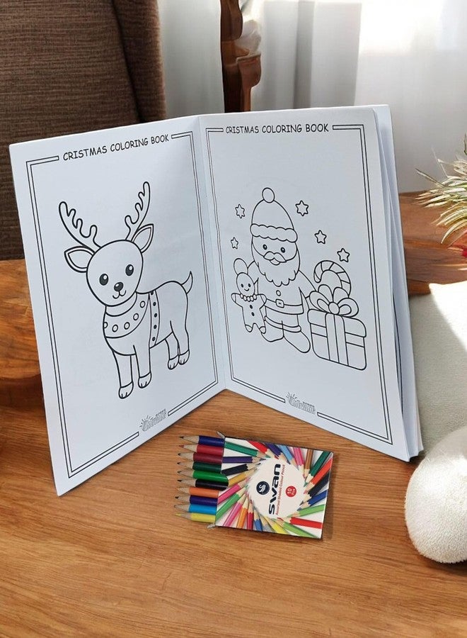 Le Delite christmas return gifts for guest, family, friends & relatives I merry xmas santa theme gift items (coloring book with colors) - Image 4