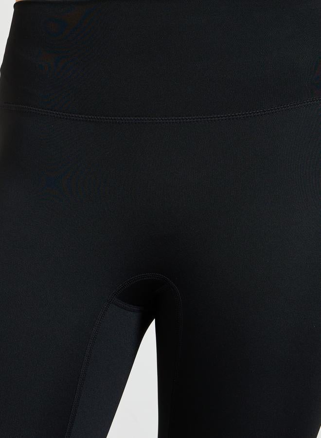 Take Two Black Solid High-Waist Leggings - Image 3