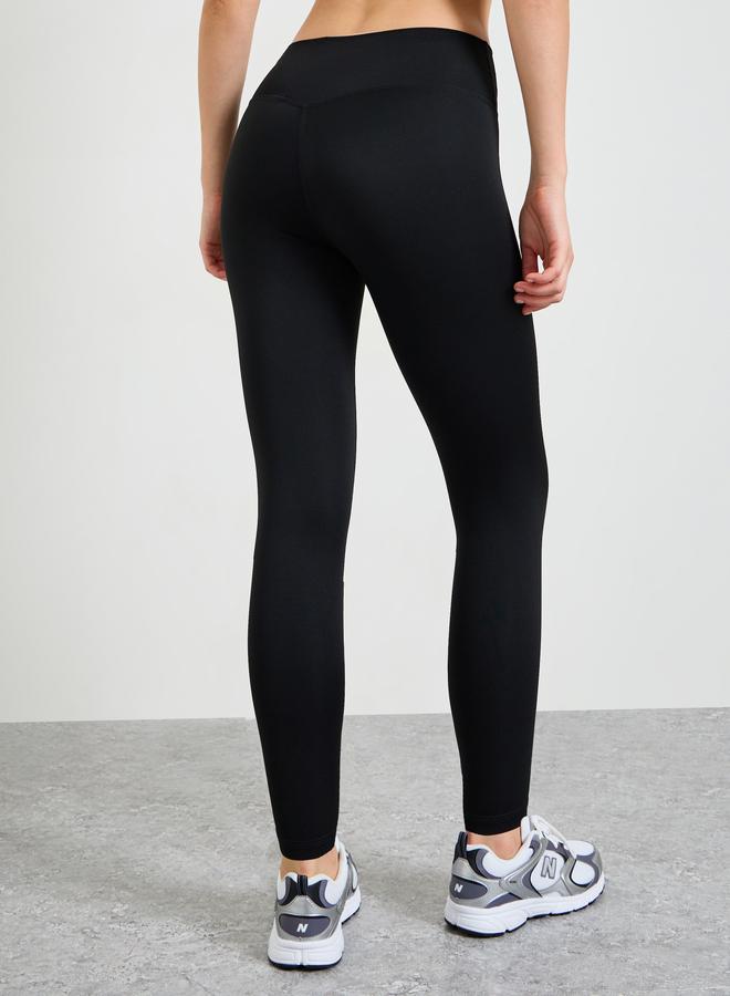 Take Two Black Solid High-Waist Leggings - Image 4
