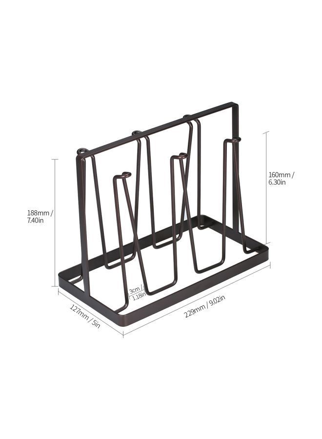 NIBEMINENT Hanging Cup Drain Holder Black 22.9x12.7x18.8centimeter