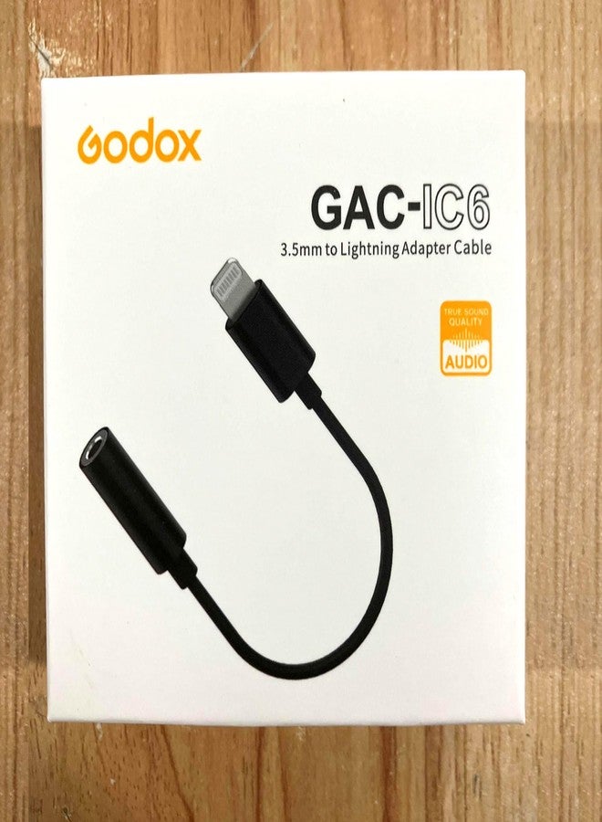 GODOX GAC-IC6 3.5mm to Lightning Audio Cable Compatible with iPhone - Image 2