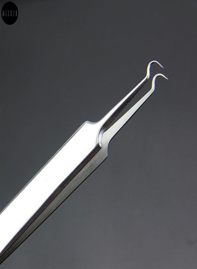 MESKIN Stainless Steel Pimple & Blackhead Tweezer - Curved Needle Extractor Tool for Effective Acne Removal & Skin Treatment (Pack of 1) - Image 2