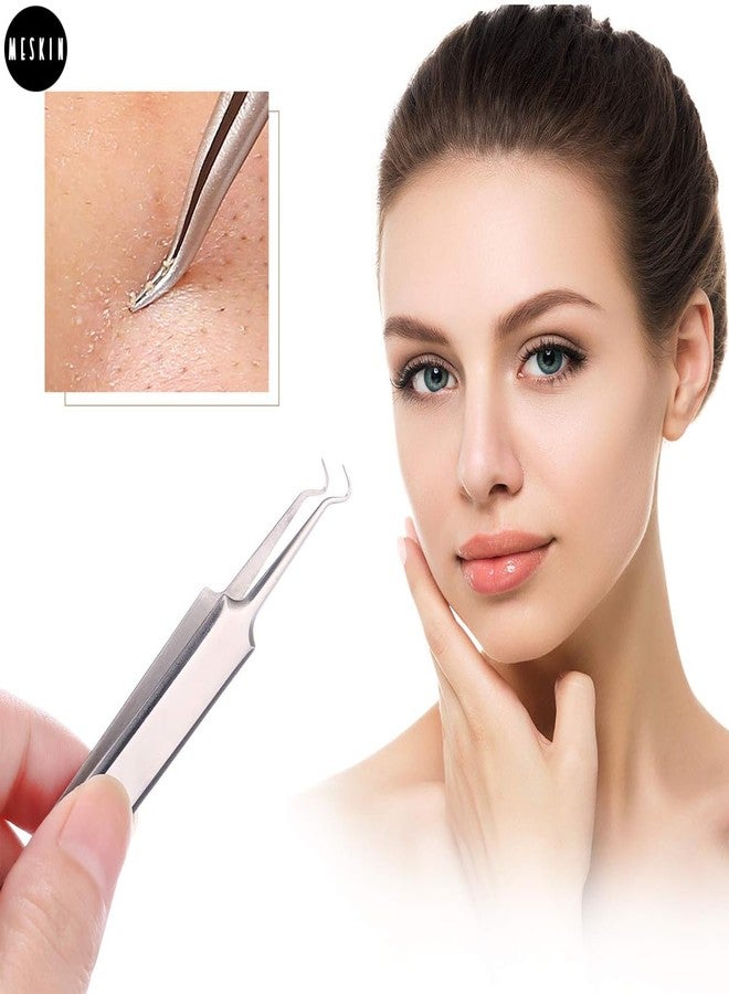 MESKIN Stainless Steel Pimple & Blackhead Tweezer - Curved Needle Extractor Tool for Effective Acne Removal & Skin Treatment (Pack of 1) - Image 5