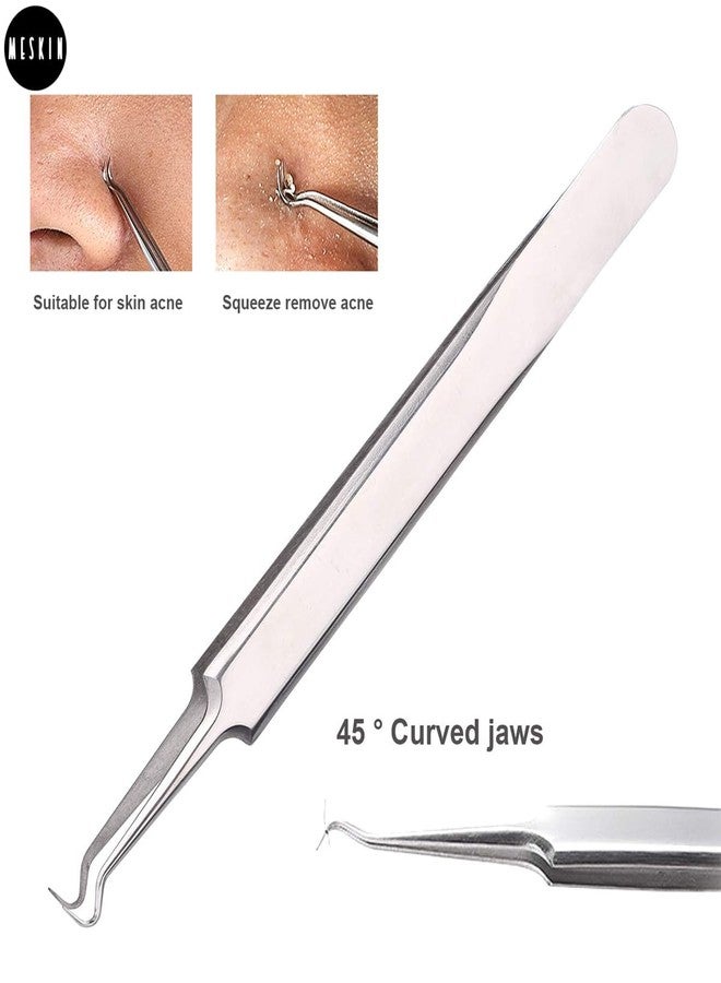 MESKIN Stainless Steel Pimple & Blackhead Tweezer - Curved Needle Extractor Tool for Effective Acne Removal & Skin Treatment (Pack of 1) - Image 4