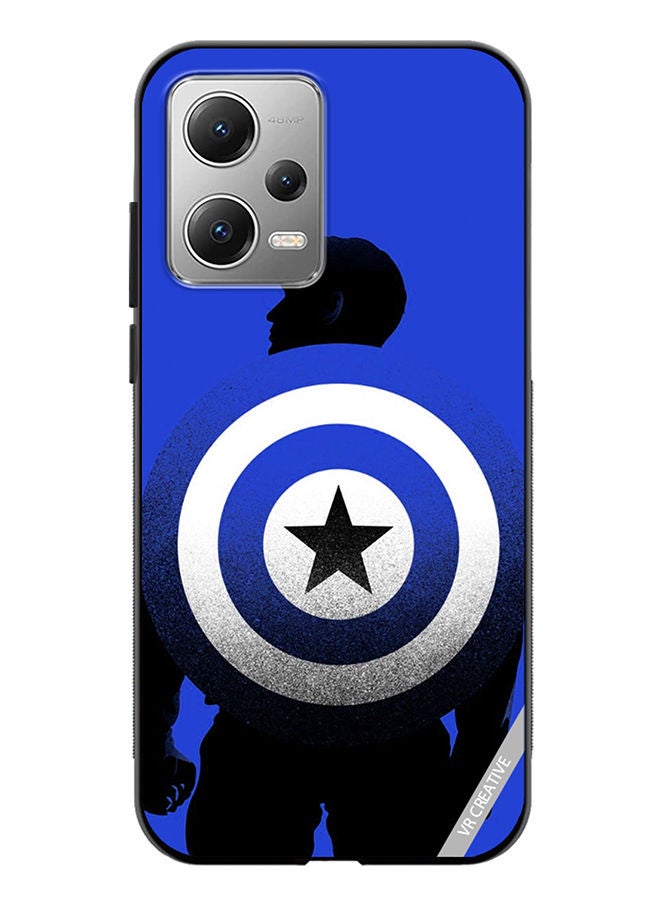 VR CREATIVE Protective Case Cover For Xiaomi Redmi Note 12 Captain America Blue Design Multicolour - Image 1