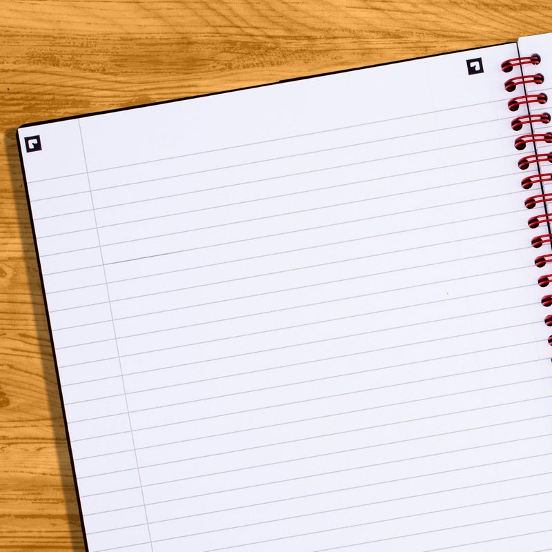 Black n' Red دفتر أسود وأحمر، مجلة أعمال، 8-1/4" × 5-1/4"، 70 ورقة، مخطط، ورق أوبتيك، تطبيق سكريبزي، غلاف صلب، مربوط بأسلاك، أسود (L67000) - Image 5