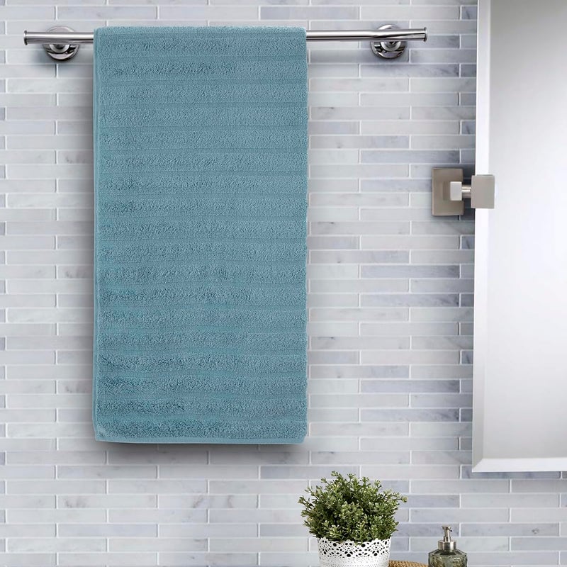 maspar 100% Cotton Casper Bath Towel, 1 pcs, 75 x 150 cm, Blue - Image 2