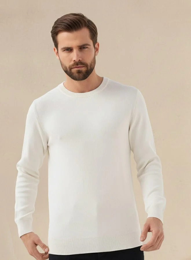 Splash FAV Men Crew Neck Textured Sweater