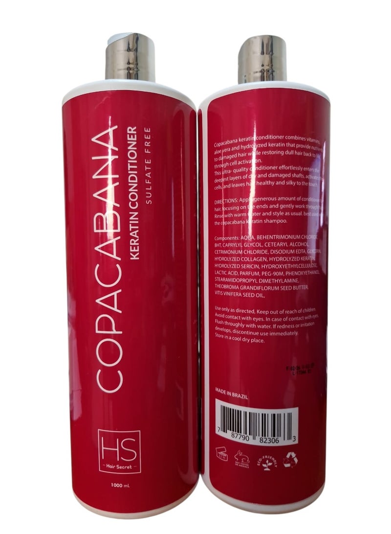 HS Copacabana Keratin Hair Conditioner Sulftae Free - 1000ml - Image 5