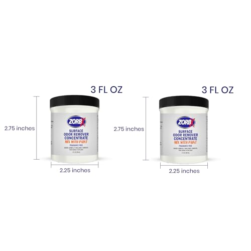ZORBX 3 Oz Concentrate Surface Odor Remover Paint Additive - Mix 2 Jar in 4 Gallons of Paint for Wall, Ceiling & All Paintable Surface - Helps Remove Odor from Smoke, Mildew, Fire Damage, Cooking, Pet - Image 3
