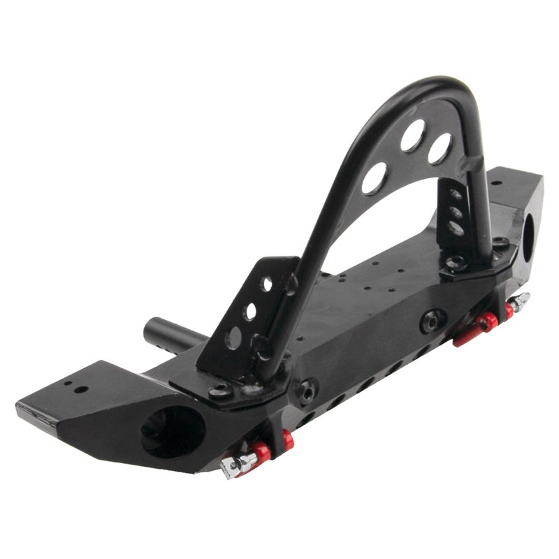 Share Goo ShareGoo Metal RC Crawler Front Bumper with Tow Hook Led Light Compatible with Axial SCX10 Jeep SCX10 II 90046 90047 Traxxas TRX-4 RC4WD D90 Redcat Gen8 1/10 RC Crawler Car (Black) - Image 4