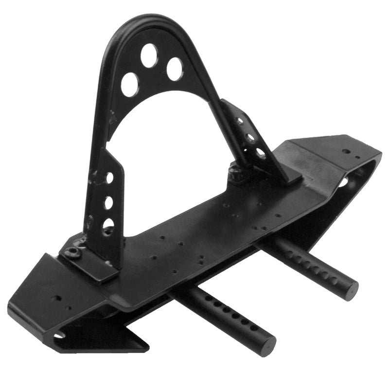 Share Goo ShareGoo Metal RC Crawler Front Bumper with Tow Hook Led Light Compatible with Axial SCX10 Jeep SCX10 II 90046 90047 Traxxas TRX-4 RC4WD D90 Redcat Gen8 1/10 RC Crawler Car (Black) - Image 2