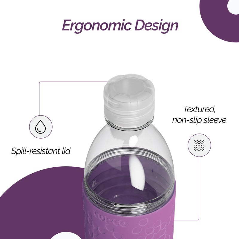 Copco Hydra Water Bottle with Spill-Resistant Lid  16.9 oz - Reusable Tritan Non-Slip Sleeve  Twist-Open Body - BPA-Free  Leak-Proof  Durable & Portable for Gym  Office  School (Lime Green) - Image 5