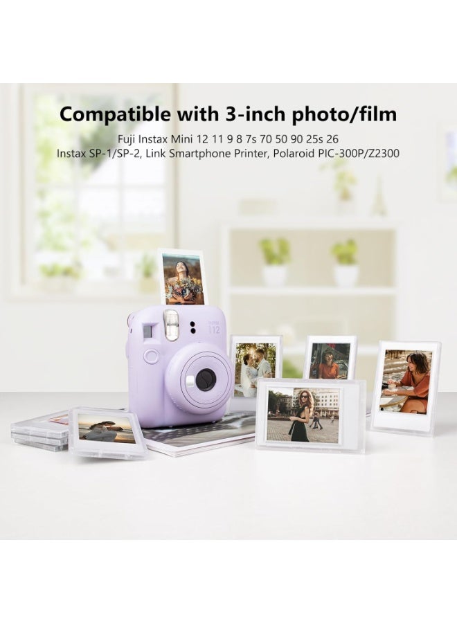 Arabest Mini Picture Frame for Instax/Polaroid, 2x3 Frosted Clear Photo Frames, Lossless Clarity Desktop Photo Frame with Stand, Mini Photo Frame Living Room Bedroom Study Table (8 Pack) - Image 2