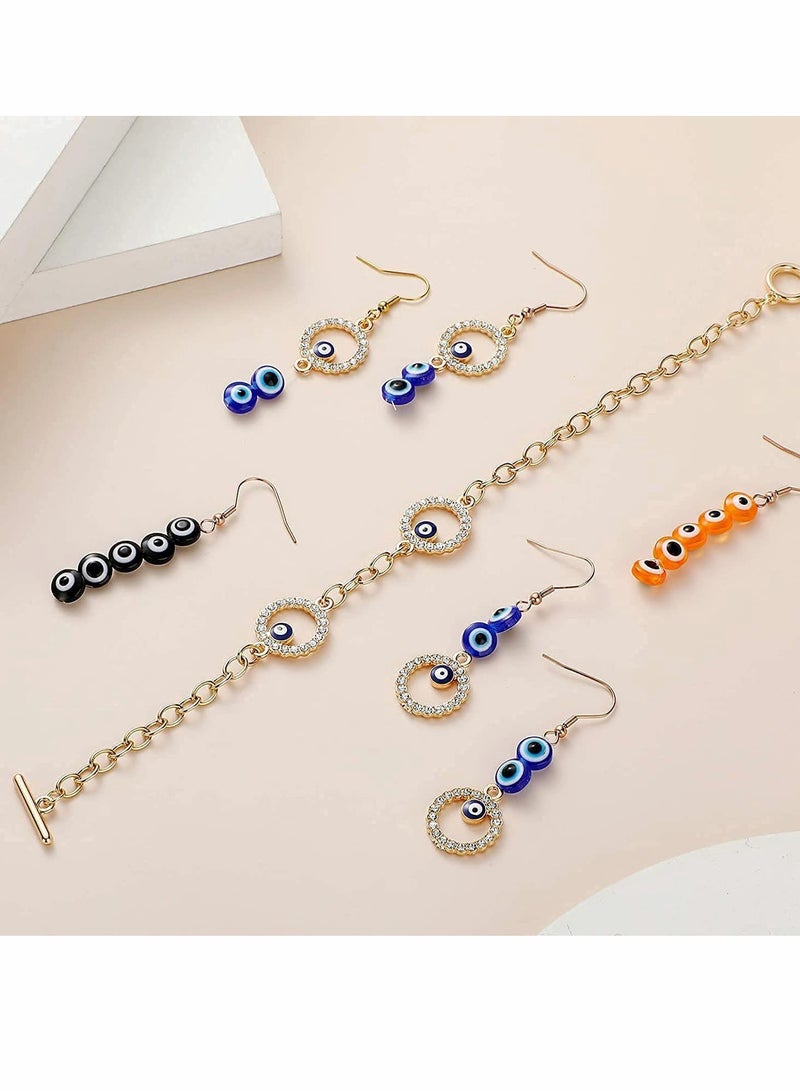 KASTWAVE 750 Pcs Resin Evil Eyes Beads Round Flatback For DIY Craft Jewelry Making Supplies 15 Colors - Image 3