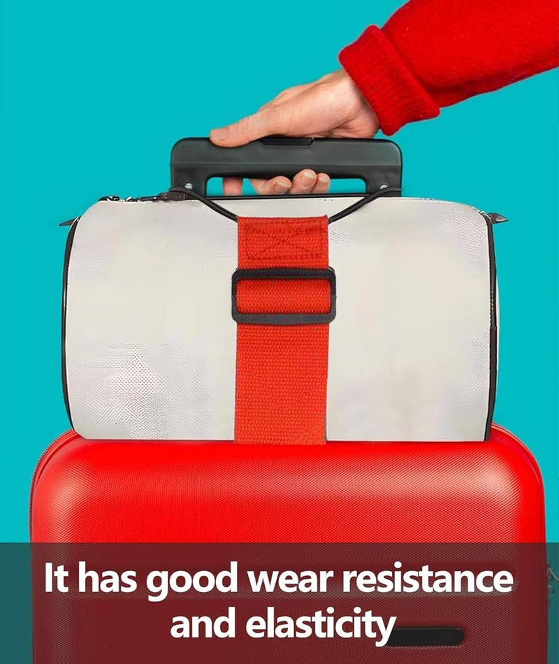 BdelrinQue 4 Pcs Luggage Straps for Suitcases, Adjustable Luggage Straps, Suitcase Bag Straps for Travel, Secure Suitcase Belts (Red, Orange, Blue, Green) for Easy Identification - Image 5