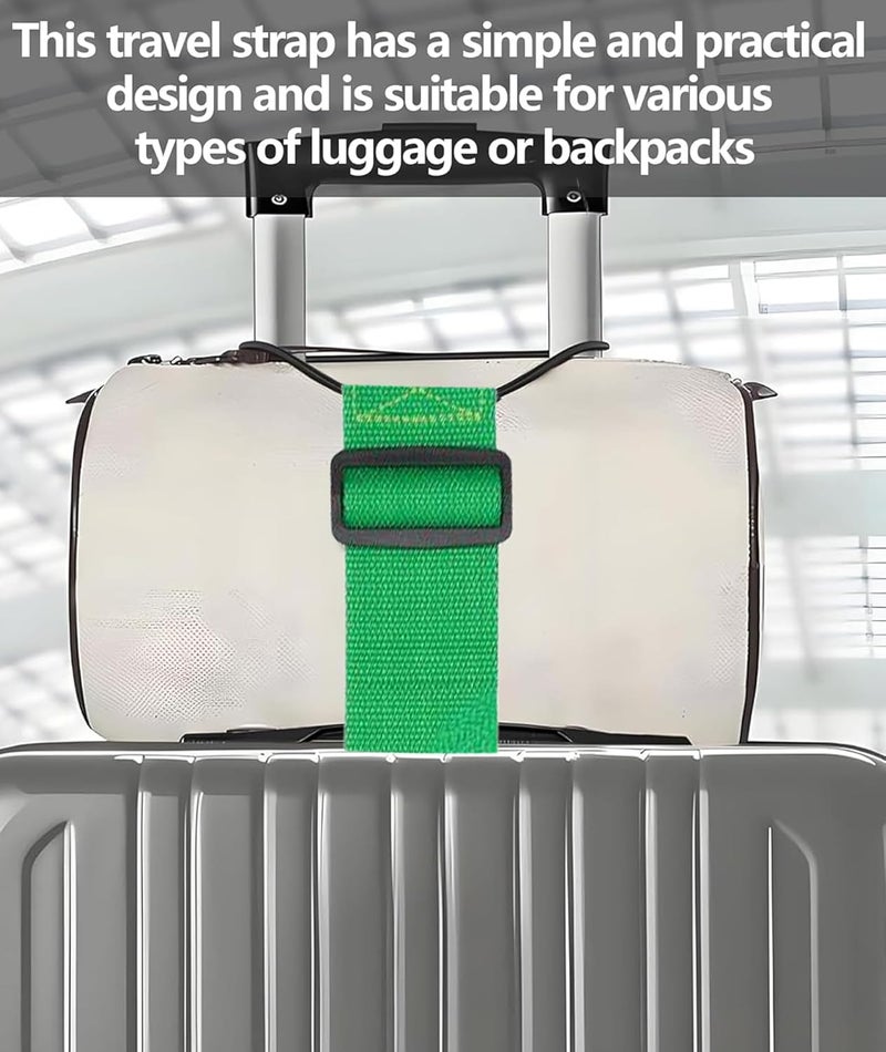 BdelrinQue 4 Pcs Luggage Straps for Suitcases, Adjustable Luggage Straps, Suitcase Bag Straps for Travel, Secure Suitcase Belts (Red, Orange, Blue, Green) for Easy Identification - Image 4