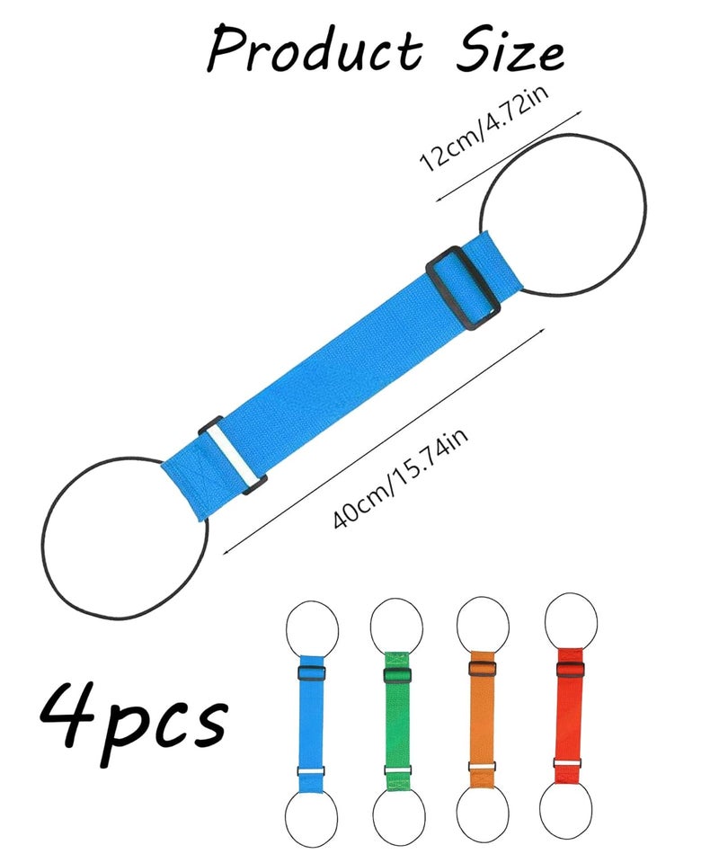 BdelrinQue 4 Pcs Luggage Straps for Suitcases, Adjustable Luggage Straps, Suitcase Bag Straps for Travel, Secure Suitcase Belts (Red, Orange, Blue, Green) for Easy Identification - Image 2