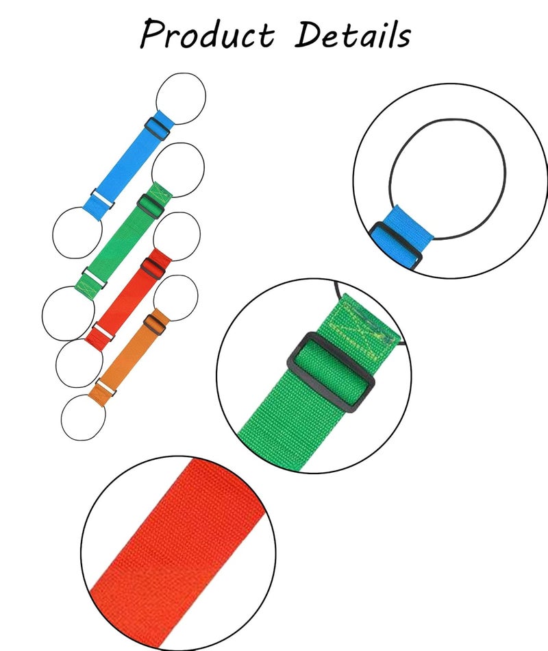 BdelrinQue 4 Pcs Luggage Straps for Suitcases, Adjustable Luggage Straps, Suitcase Bag Straps for Travel, Secure Suitcase Belts (Red, Orange, Blue, Green) for Easy Identification - Image 3