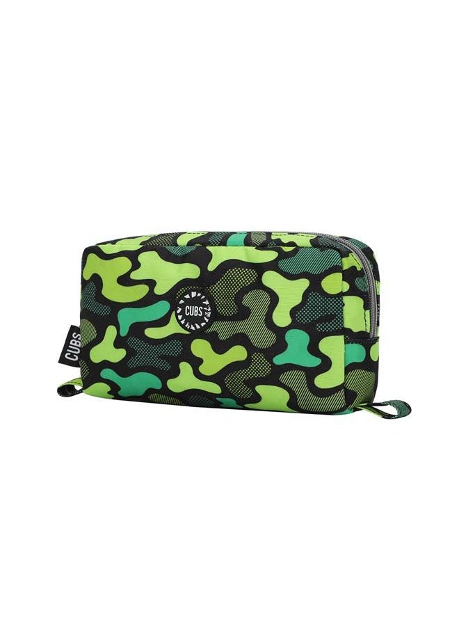 CUBS - Cubs Junior Neon Green Camo MultiColor Pencil Case - Image 1