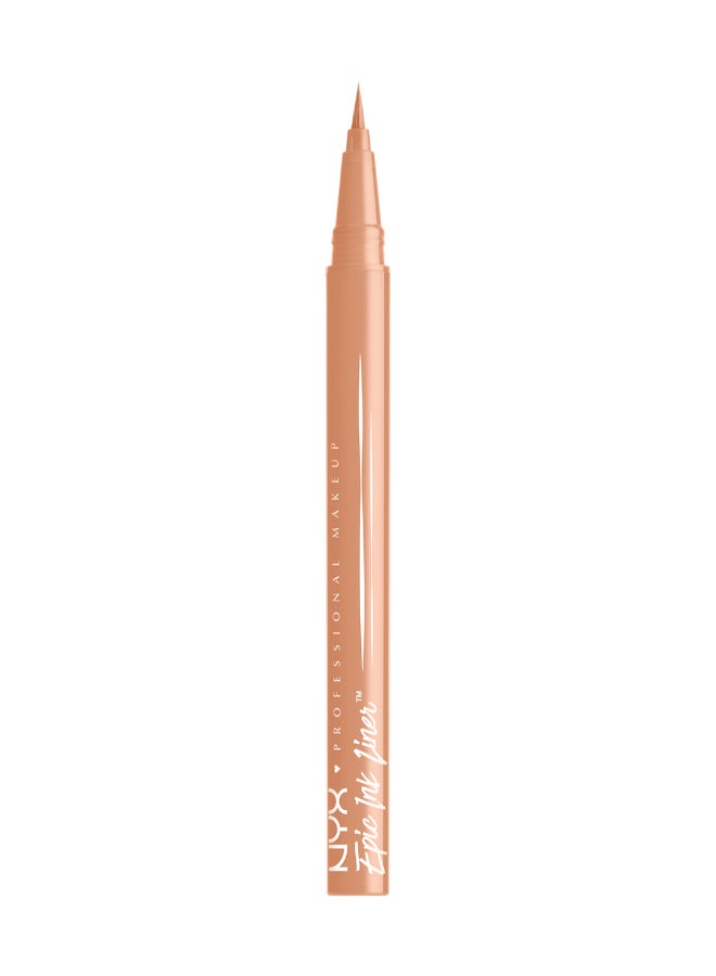 NYX PROFESSIONAL MAKEUP قلم تحديد العيون السائل المقاوم للماء Epic Ink Liner - Lil Toasty، تركيبة نباتية، صبغة مكثفة - Image 1