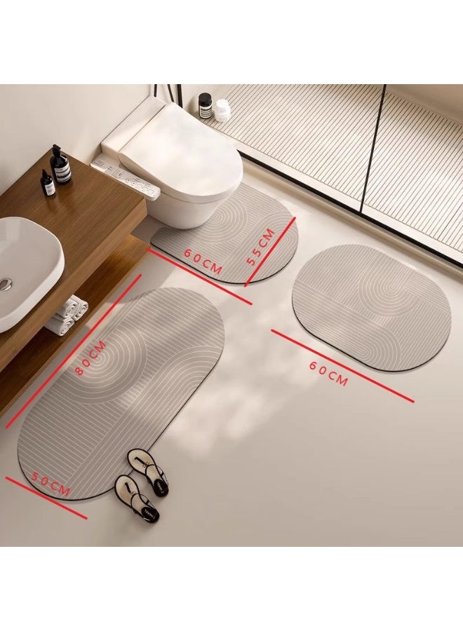 XiuWoo Diatom Bath Mat（1pc 50*80CM）, Anti-Slip Bathroom Floor Mats and Quick Dry Bath Rug, Super Absorbent Bathtub Mat with Non-Slip, Thickened,Soft, Easier Clean Carpet - Image 2