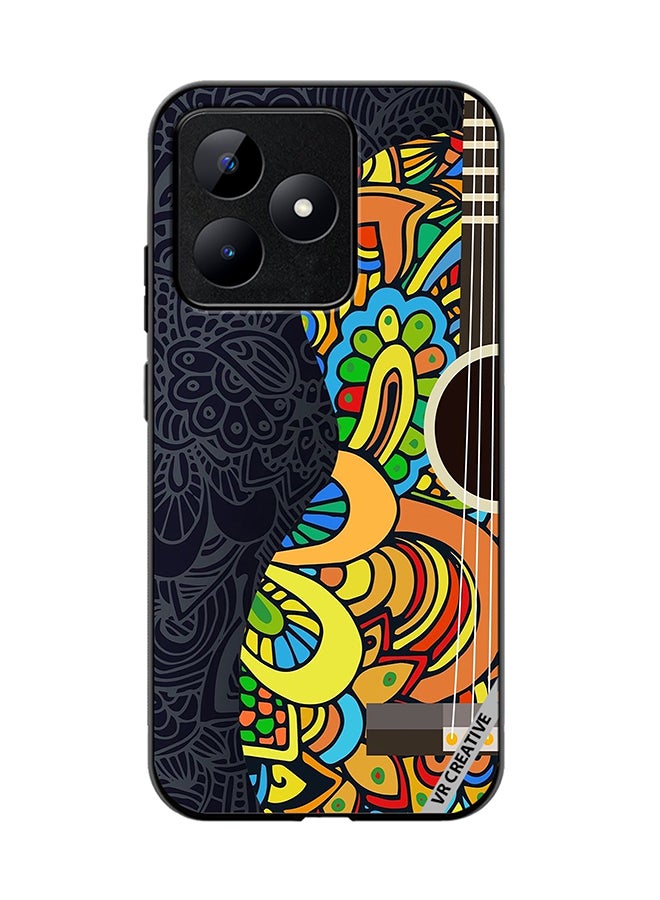 VR CREATIVE Protective Case Cover For Realme C53 Colorful Guitar Design Multicolour - Image 1