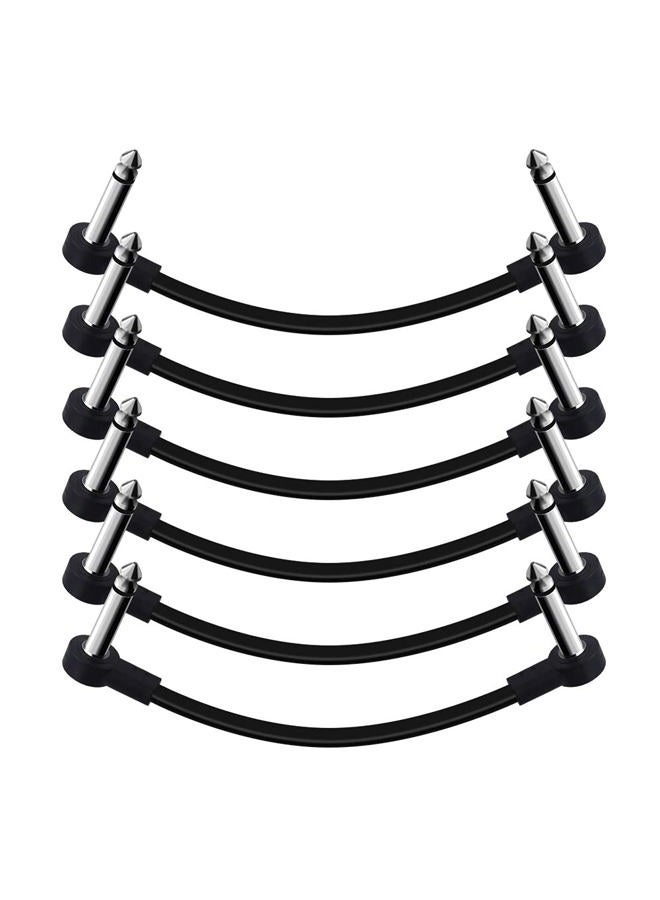 SONICAKE 6 Inch Patch Cable for Guitar Effect Pedal Cables Black (6 Pack) - Image 1