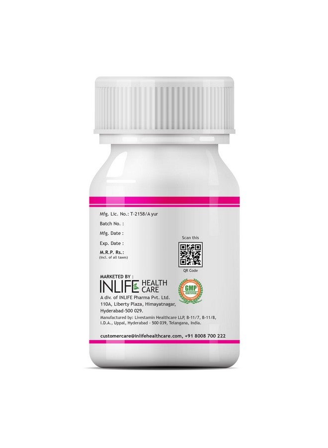 Inlife مكمل دعم الشعر INLIFE، بهرينجراج، براهمي، أشواغاندا وأعشاب أيورفيدا أخرى 500 ملغ - 60 كبسولة نباتية (عبوة من 1، 60) - Image 5