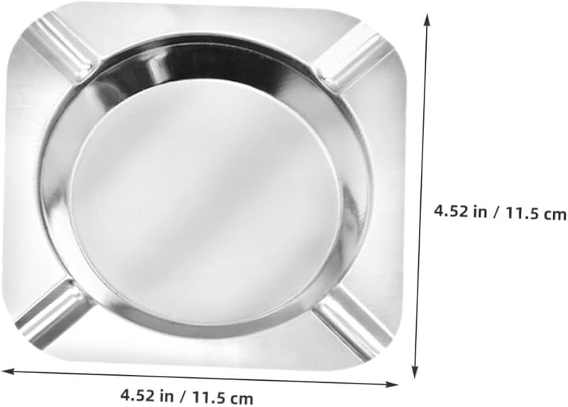 GANAZONO 12 Pack Stainless Steel Portable Ashtray for Indoor Outdoor Use - Image 3