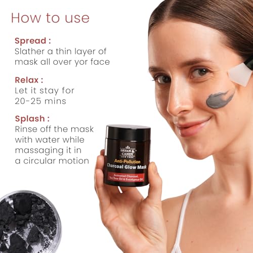 BRYAN  CANDY Bryan & Candy New York Anti Pollution Charcoal Glow Face Mask with Activated Charcoal, Tea Tree Oil And Eucalyptus Oil (100 gm) - Image 4