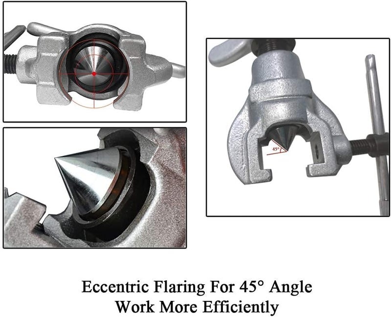 Wostore Tubing Flaring Tool Kit - 7 Dies for Eccentric Flares on 3/16-3/4 inch Copper Pipes - Ideal for Refrigeration HVAC Plumping Work - Image 5