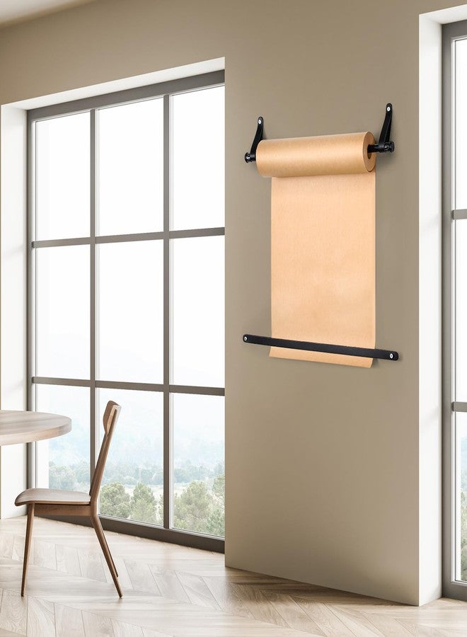 Vicenpal 15.5 Inch Retractable Kraft Paper Roll Holder Dispenser Wall Mounted Butcher Paper Holder Roller for to Do Lists, DIY Drawing, Taking Note, Artwork, Creative(Black) - Image 5