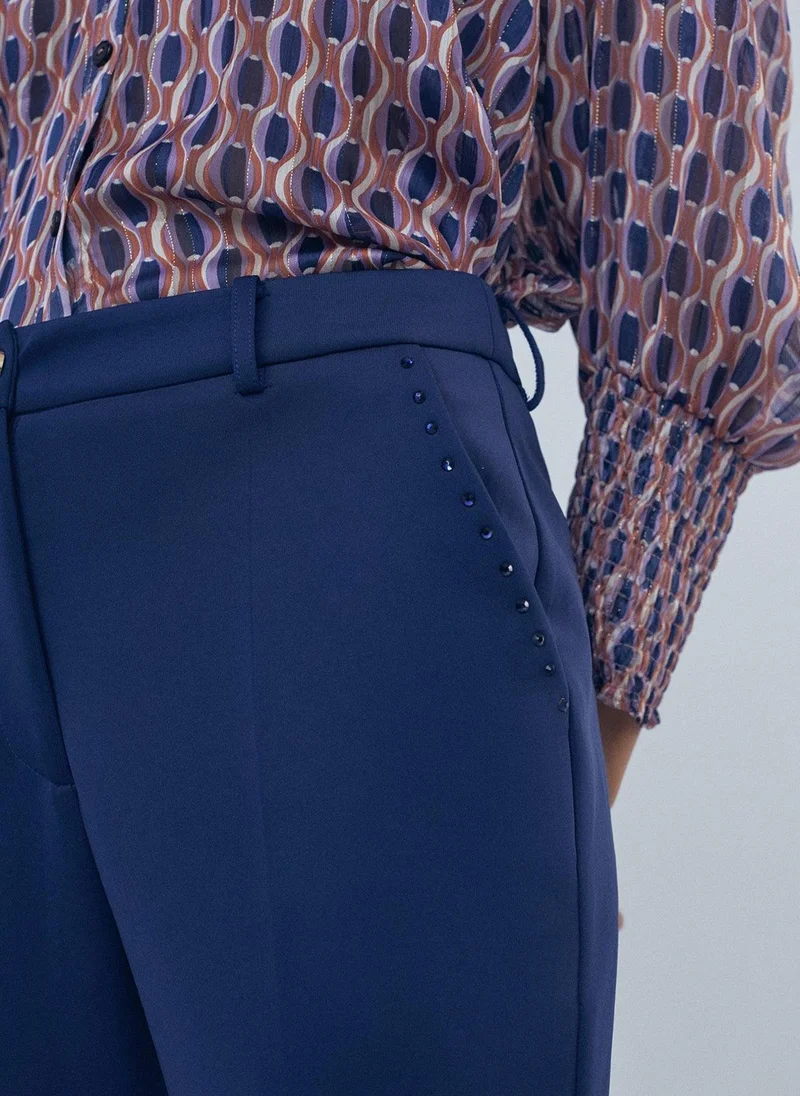 Lola Casademunt Rhinestone detail trousers