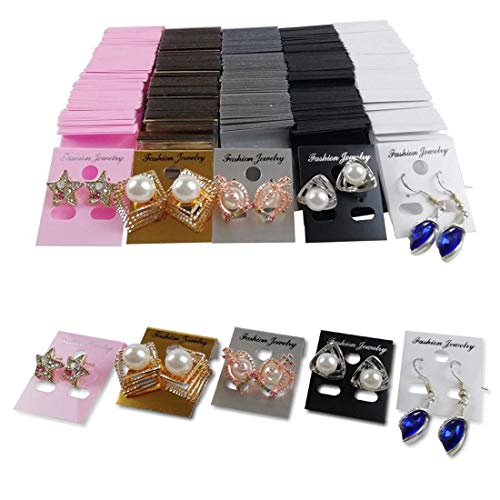 DIY Crafts Pack Of 100 Pcs, Color: Random, 100Pcs Earring Ear Studs Organizer Holder Black Plastic Jewelry Di(Pack Of 100 Pcs, Color: Random) - Image 1