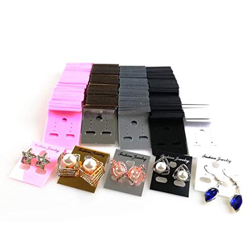 DIY Crafts Pack Of 100 Pcs, Color: Random, 100Pcs Earring Ear Studs Organizer Holder Black Plastic Jewelry Di(Pack Of 100 Pcs, Color: Random) - Image 3