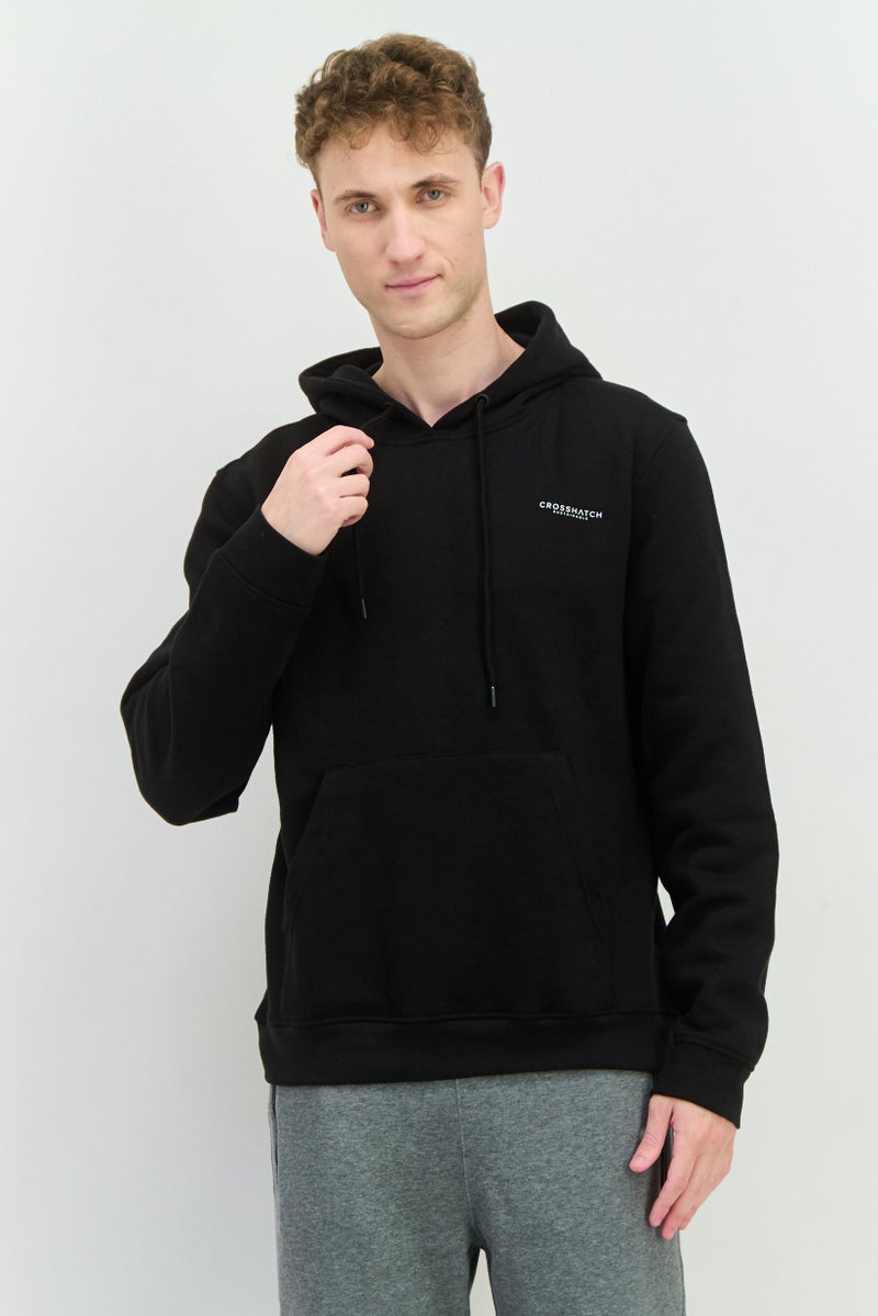 CROSSHATCH Men 2 Pieces Hooded Brand Logo Long Sleeve Sweatshirt, Blue/Black - Image 1