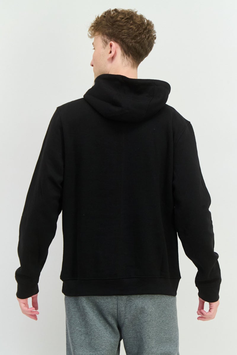 CROSSHATCH Men 2 Pieces Hooded Brand Logo Long Sleeve Sweatshirt, Blue/Black - Image 3