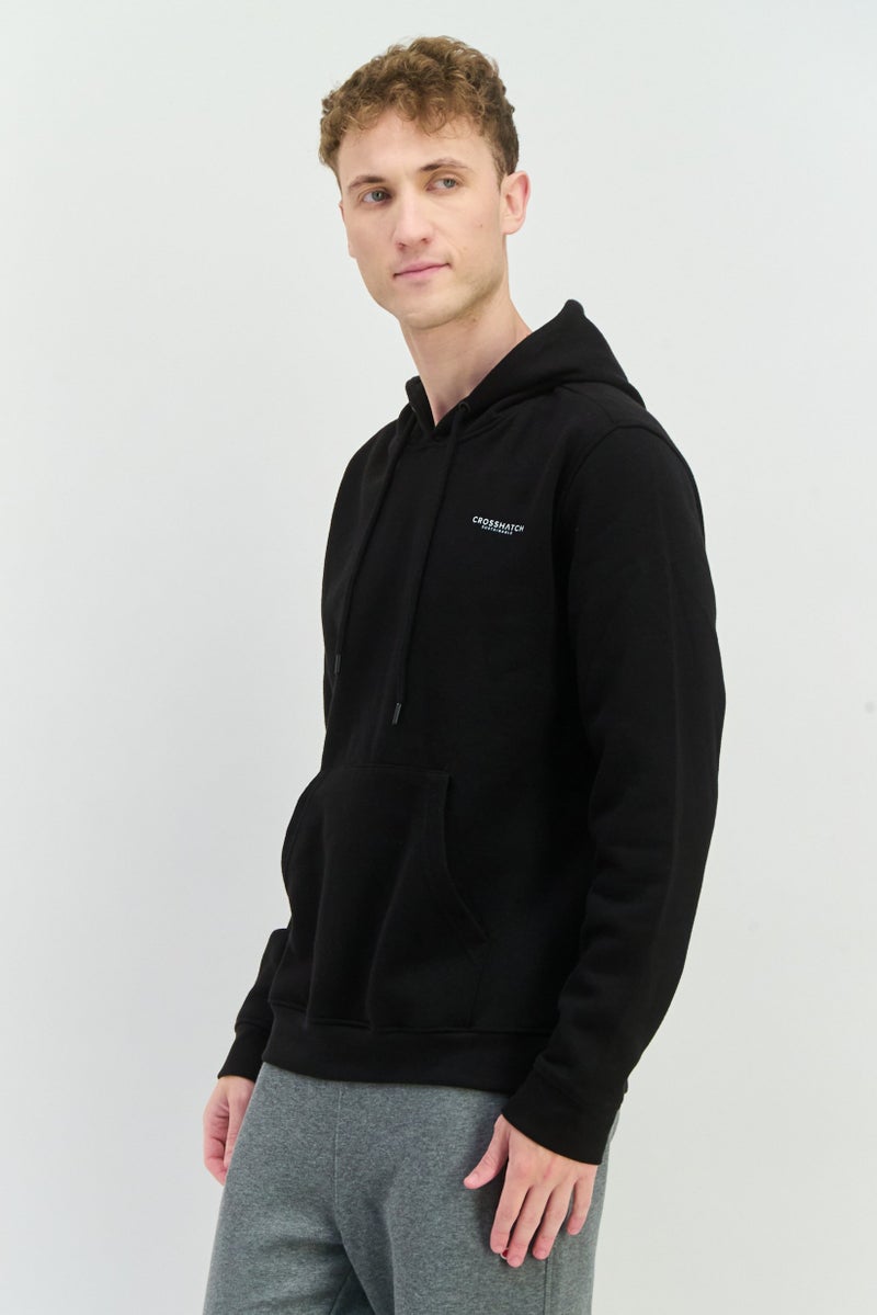 CROSSHATCH Men 2 Pieces Hooded Brand Logo Long Sleeve Sweatshirt, Blue/Black - Image 2