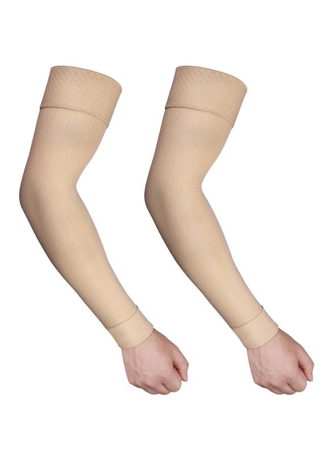 Ailaka Medical Compression Arm Sleeves for Men Women - 20-30 mmHg Lymphedema Compression Sleeves Support for Arms Pain - Image 1