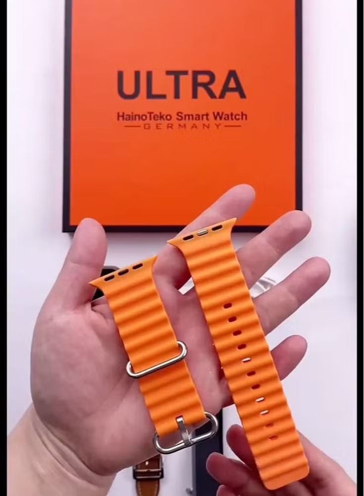 هينو تيكو ساعة ذكية بملء الشاشة Haino Teko T 94 Ultra HD مع أربع مجموعات حزام وشاحن لاسلكي للرجال - Image 4