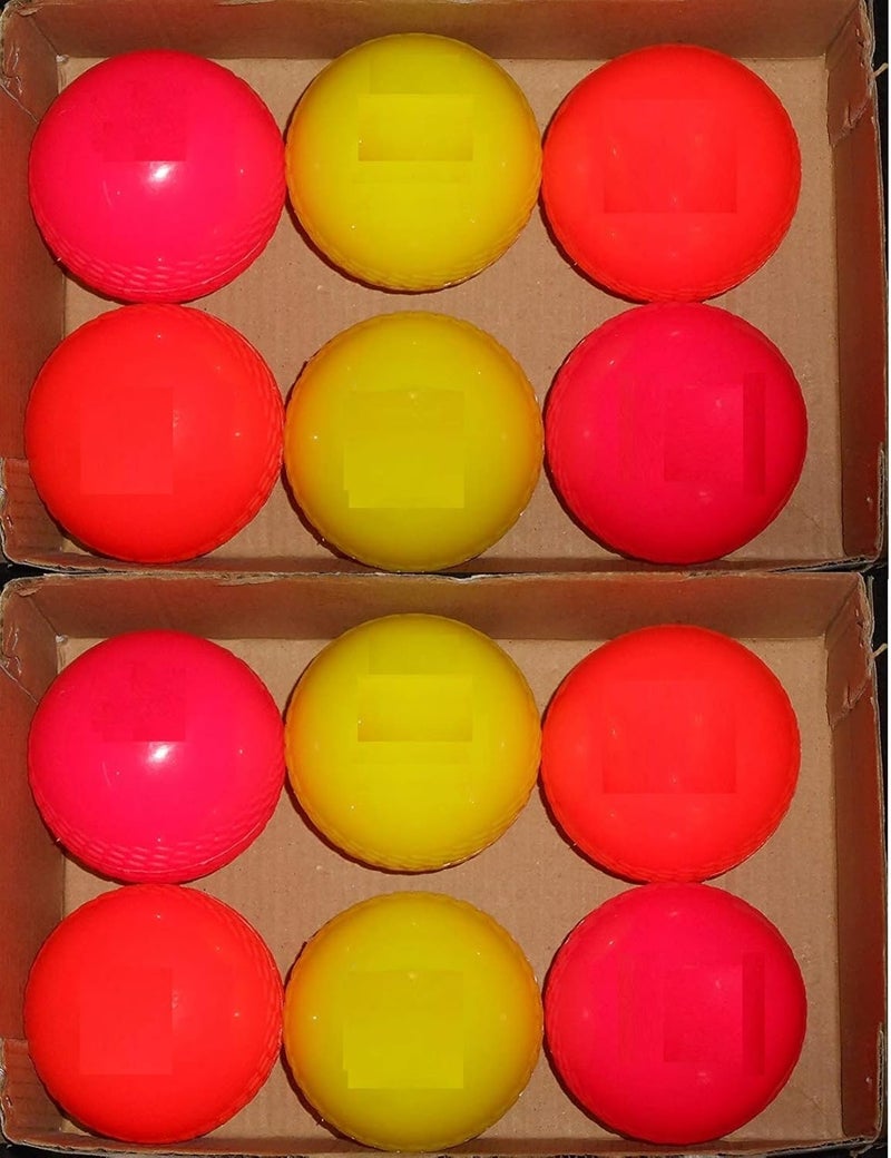 Forgesy Set of 12 Pcs Cricket Wind Balls Hard Practice Beach Indoor Outdoor Wind Ball Multicolor