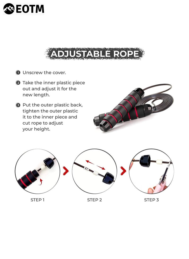 EOTM Skipping Jump Rope For Men and Women With Adjustable Height  - Image 5