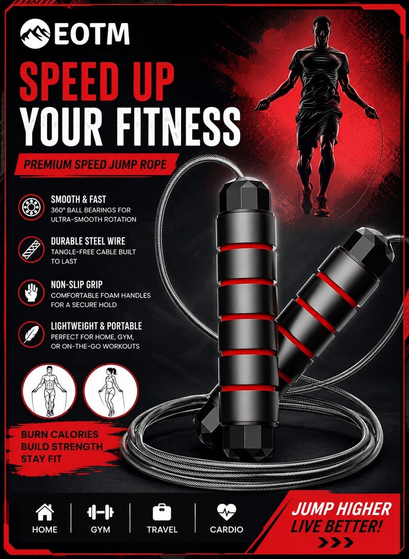 EOTM Skipping Jump Rope For Men and Women With Adjustable Height - Image 1