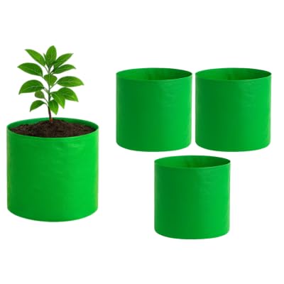 GroWonder Plant Grow Bags 15inx15in, 230 GSM Strong, Terrace Gardening Vegetable Planting Pots, Woven Fabric Leafy Fruits Growing Containers, Pack of 4 - Image 1