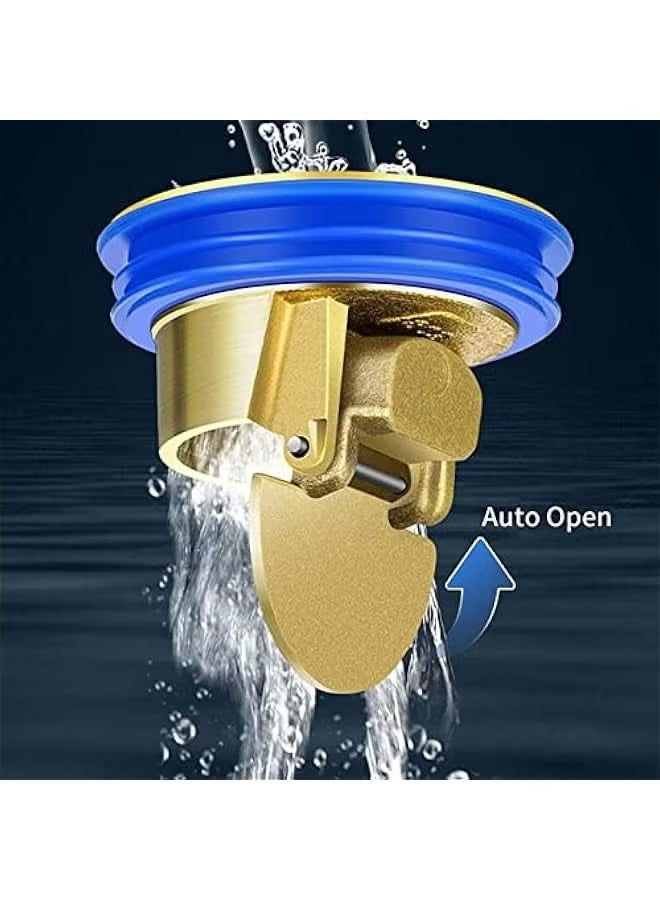 JAKTK Deodorant Drain Core, Brass Anti-Odor Sewer Plug with Backflow Preventer, Heavy Duty Floor Drain Strainer for Kitchen Bathroom Laundry Room - Image 3
